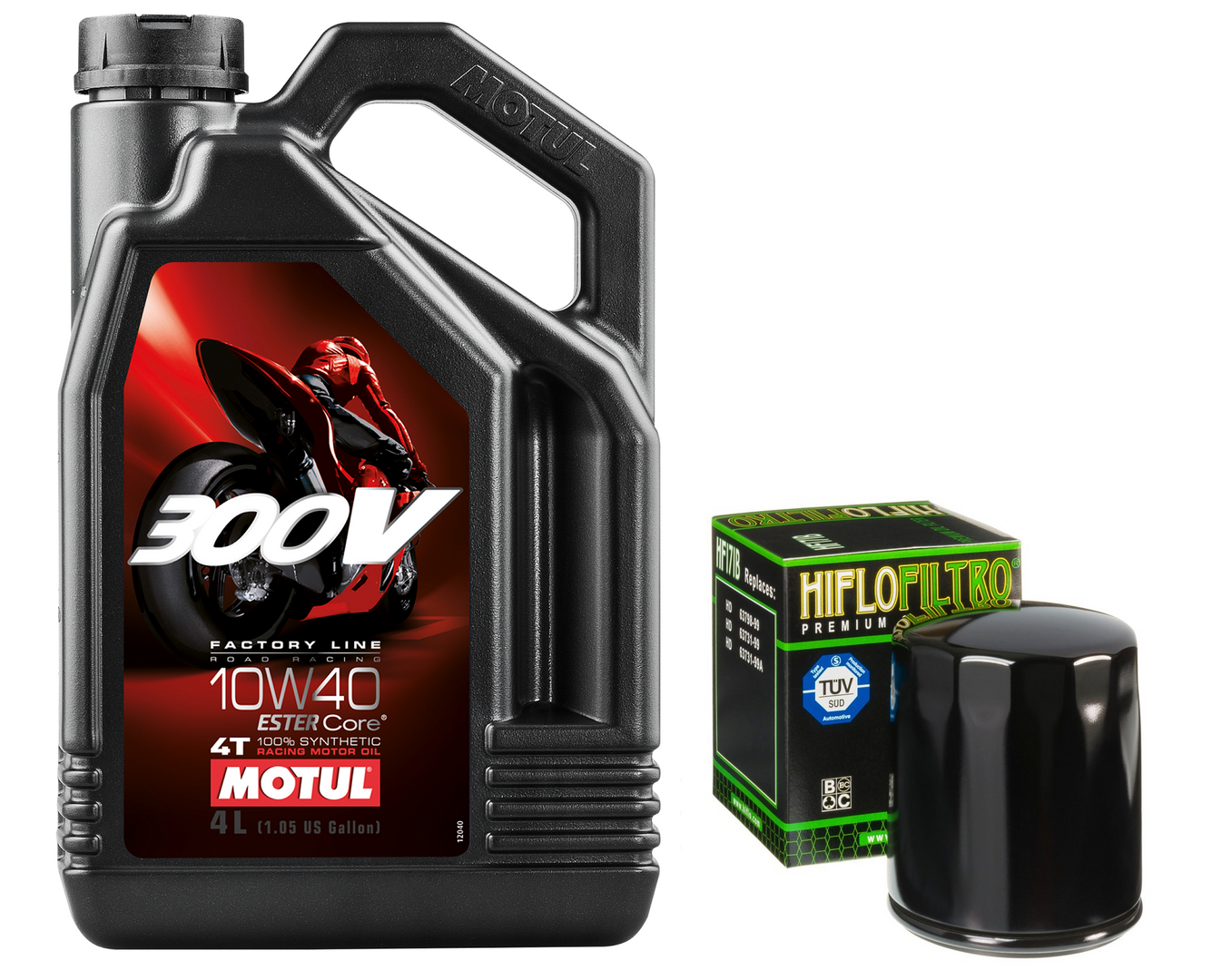Motul 300V 10W40 4T 4L Oil & Filter Yamaha XVS650 A V-Star Classic