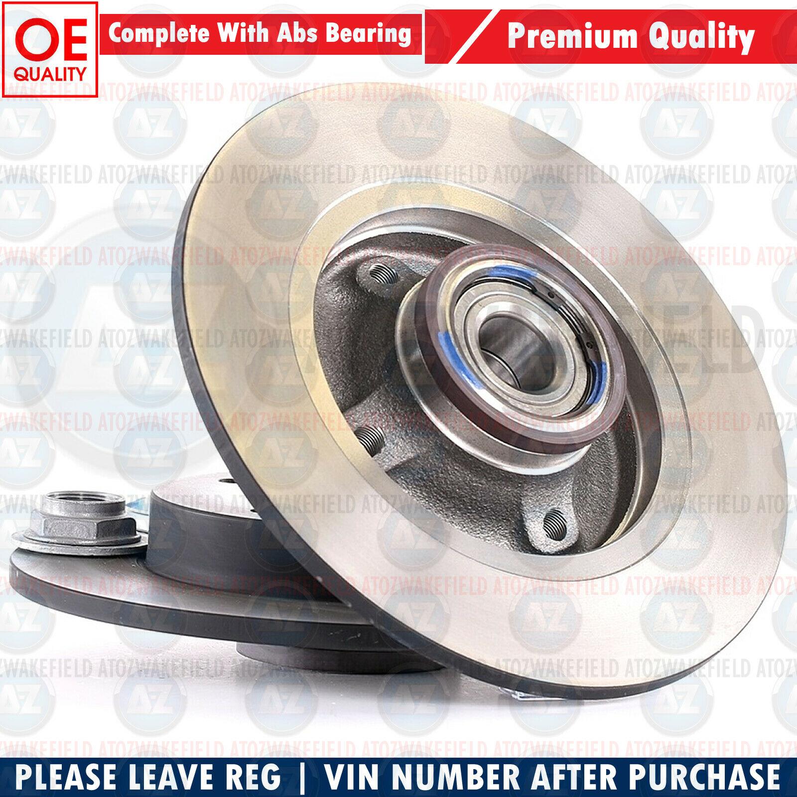 PEUGEOT 2008 Front & Rear Brake Discs + Pads Kit – With Wheel Bearings & ABS Rings – 283mm Vented