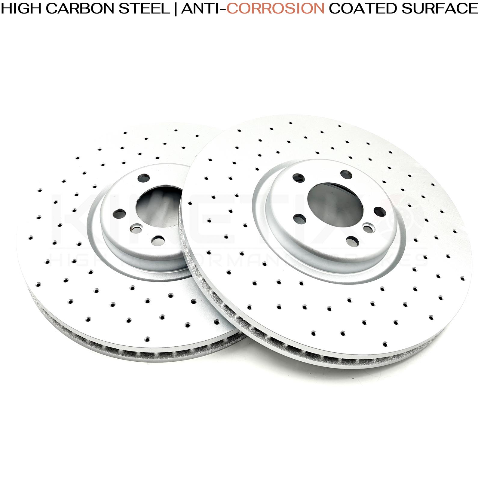 Genuine BMW Front Brake Rotors (Pair) – Vented, 332x30mm – Fits E70, E71, F15, F16