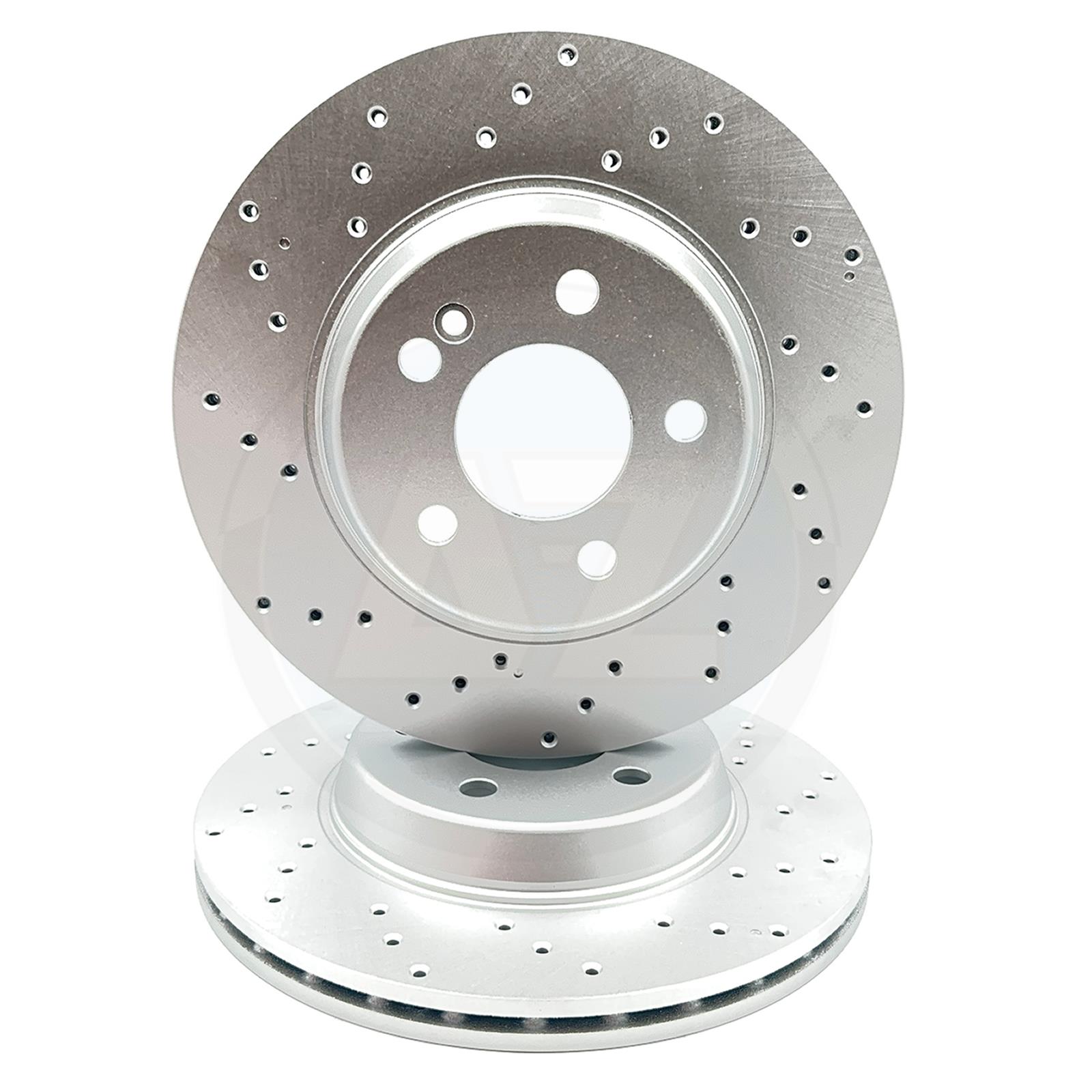 thumbnail image 2 of Kinetix Pair Drilled Rear Brake Discs For Mercedes C200d AMG Sport – 300mm (A0004231812) 2 of 6