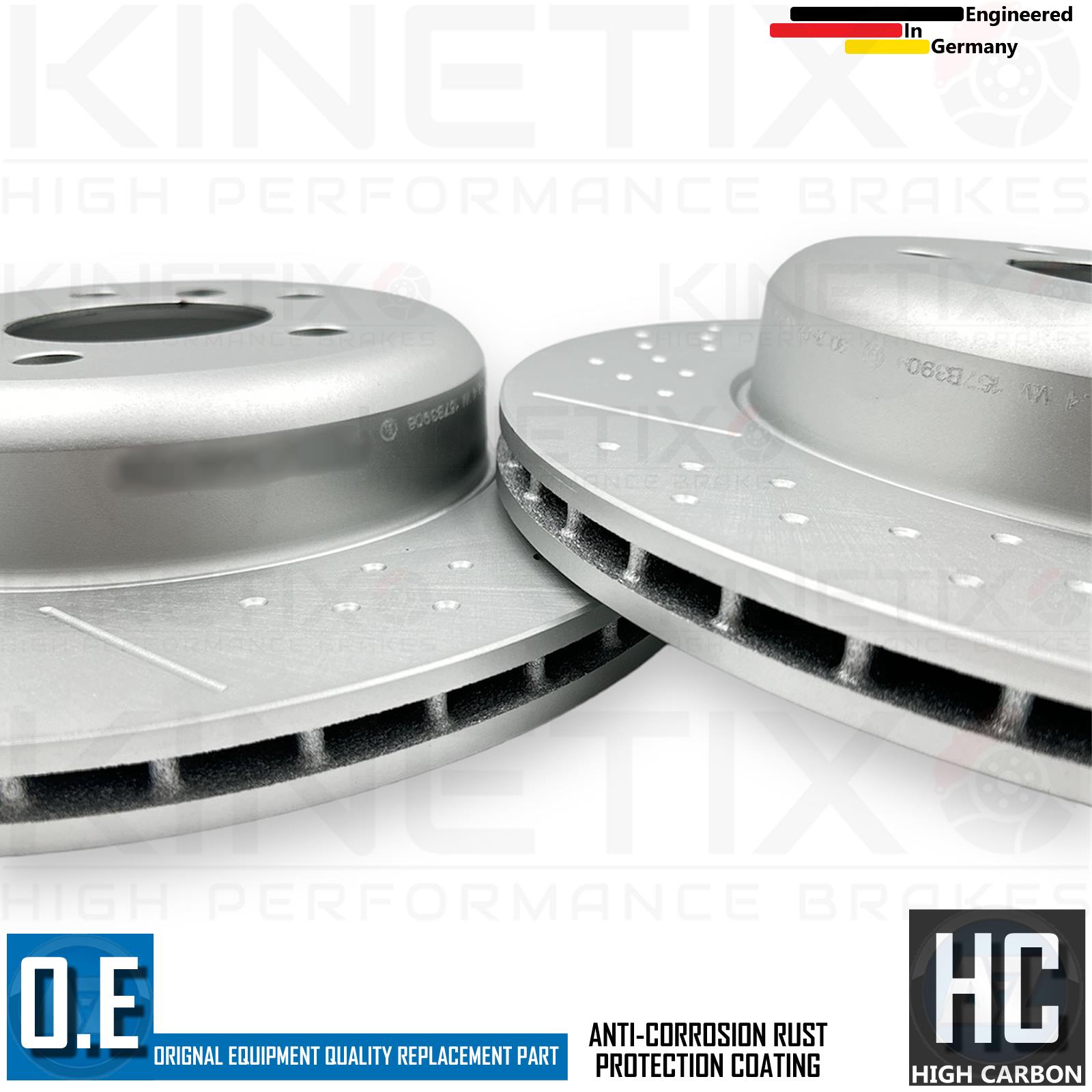 Rear 300mm Brake Discs & Pads Set For BMW 3 Series F30 F31 F34 & 4 Series F32 F33 F36