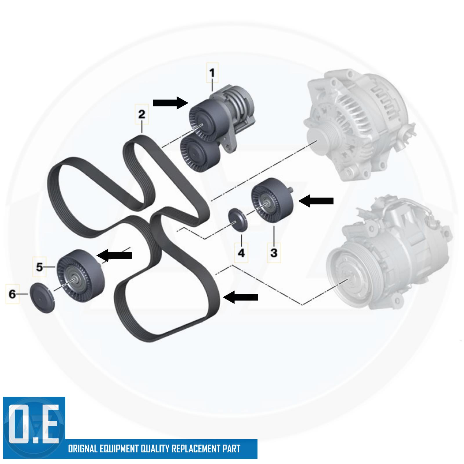 FOR BMW 335i N54 E90 E91 E92 E93 SERPENTINE DRIVE BELT TENSIONER