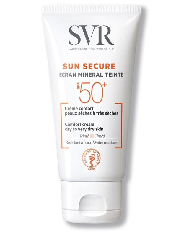 SVR Sun Secure Ecran Mineral Sunblock Tinted SPF 50 Dry To Very Dry ...
