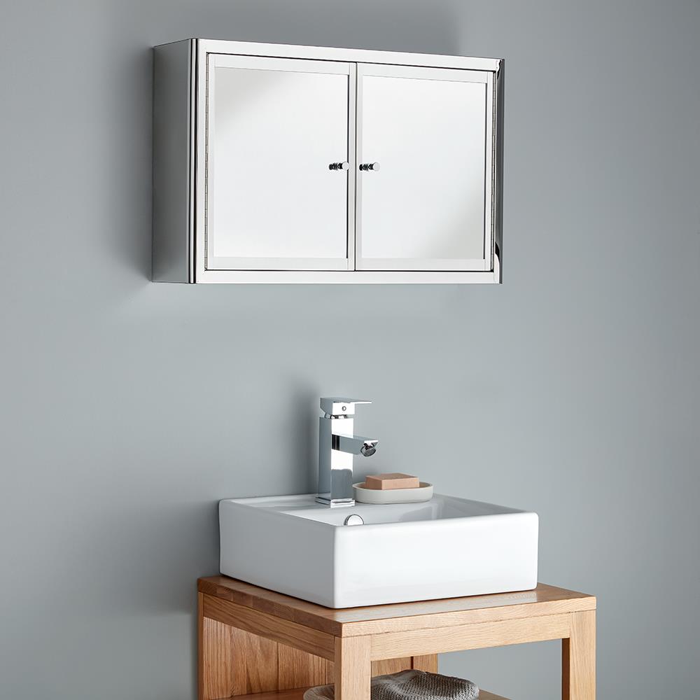 Mirror Bathroom Cabinet Wall Hung Cabinet Storage 600mm X 360mm Slimline Ebay