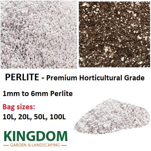 perlite premium horticulture grade 1mm to 6mm in 10l, 20l, 50l and 100l bags image 1