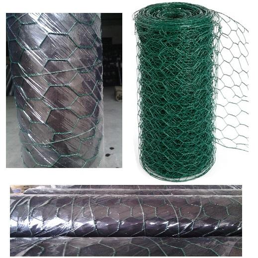PVC COATED GREEN HEXAGONAL CHICKEN RABBIT WIRE 25m MESH AVIARY FENCING