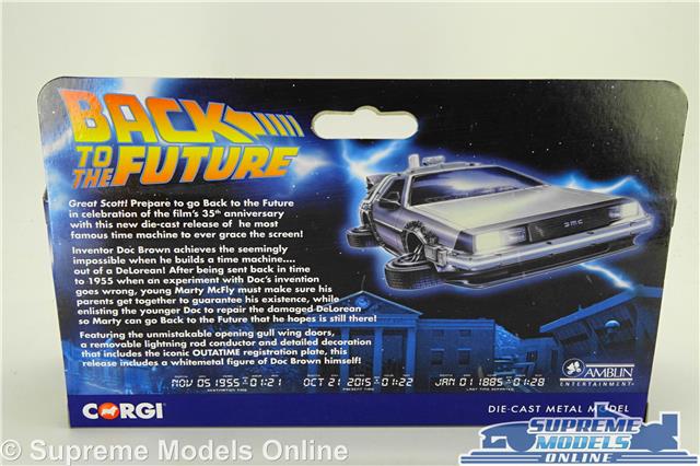 CORGI BACK TO THE FUTURE DELOREAN TIME MACHINE MODEL CAR 1:36