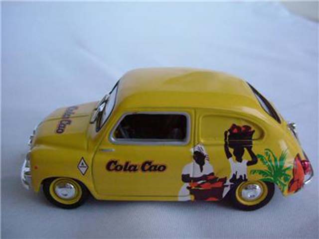 FÍAT Seat 600 van Cola Cao 1//43 modelo de tamaño comercial amarillo versión R0154X ~ # ~