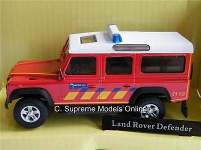 Land Rover Defender fuego de con el pelo aplastado 1//43RD modelo de coche empaquetado problema bxd K7986Q ~ # ~