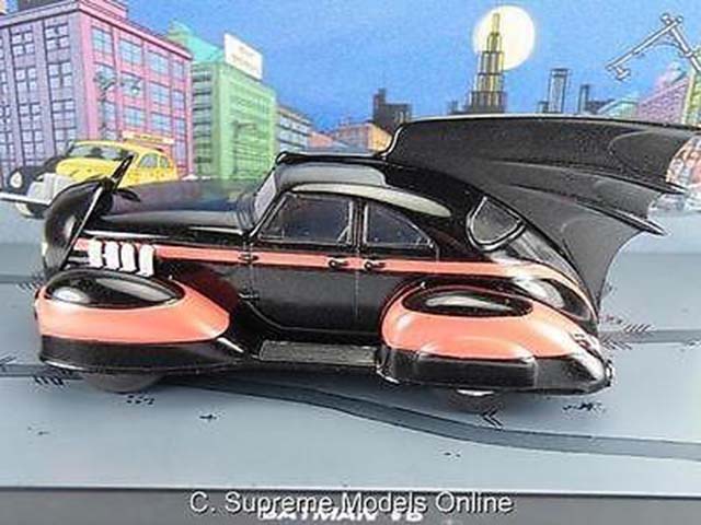 BATMAN BATMOBILE 40'S COMIC CAR 1/43 BLACK/RED COLOUR SCHEME