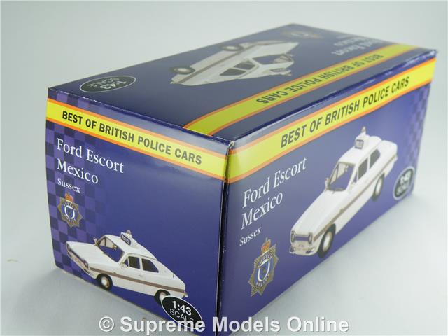 Ford Escort MK1 México coche modelo policía Sussex Corgi Vanguards Atlas K8 1:43