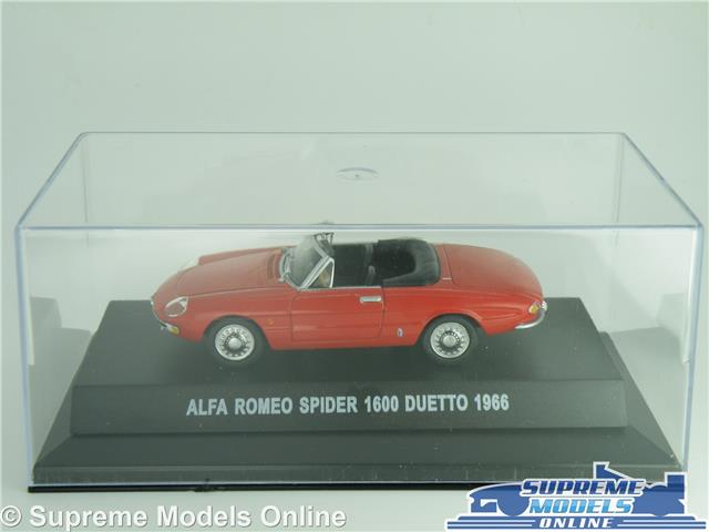 Pantalla caso 1966 Norev K8 Alfa Romeo Spider Duetto coche modelo escala 1:43 ROJO
