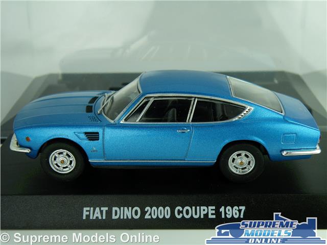 FIAT DINO 2000 COUPE CAR MODEL 1:43 SIZE BLUE DISPLAY CASE 1967 NOREV SPORTS T