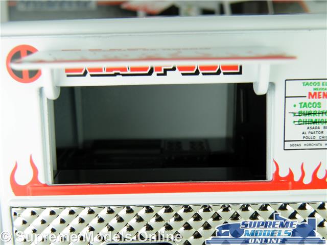 Jada Toys Marvel Deadpool Foodtruck Taco Truck – Die-cast Modellauto 1:32, Türen öffnen, Tacos El Guero