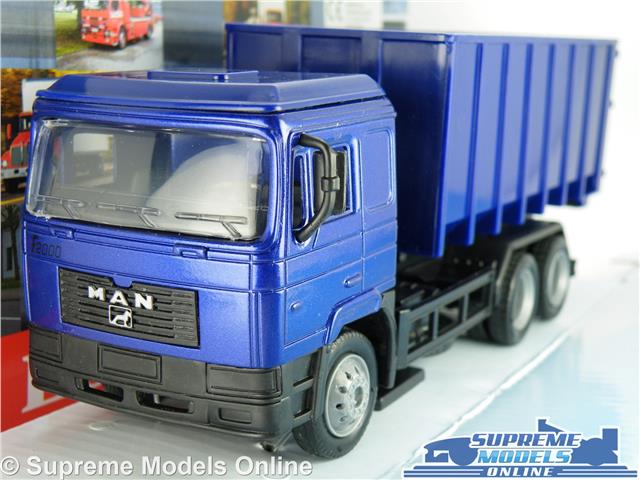 MAN F2000 MODEL TRUCK 1:43 SCALE DEMOUNTABLE TIPPER SKIP LORRY BLUE N ...