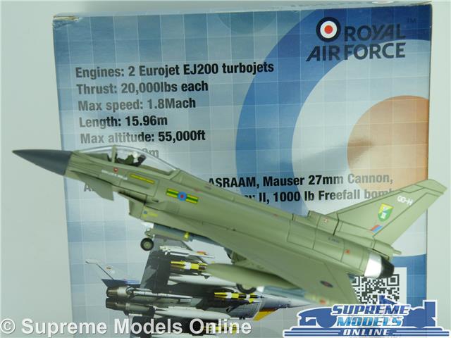 EUROFIGHTER TYPHOON MODEL AIRPLANE AIRCRAFT 1:100 SCALE 2008 RAF ROYAL AIR F2 K8