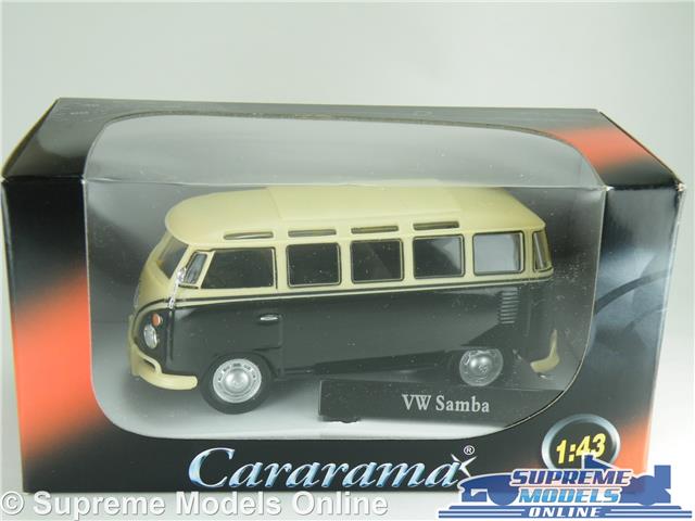 VW VOLKSWAGEN SAMBA CAMPER CAR VAN BUS 1:43 BLACK & CREAM