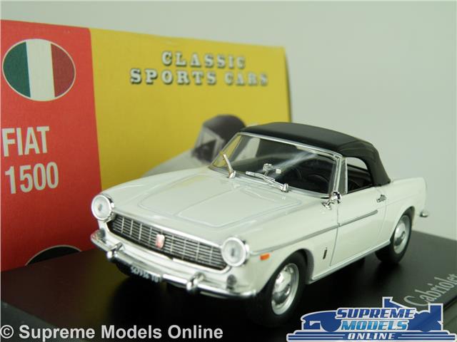 Fiat 1500 Model Car 1 43 Scale White Cabriolet Atlas Norev Classic Sports K8 Ebay