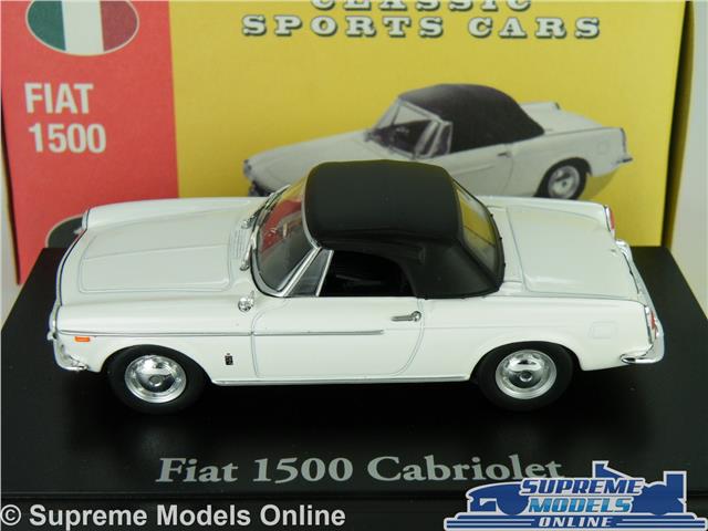 Fiat 1500 Model Car 1 43 Scale White Cabriolet Atlas Norev Classic Sports K8 Ebay