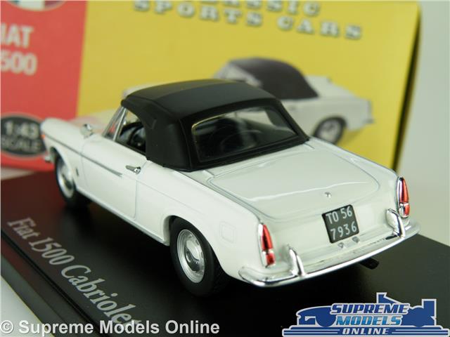 Fiat 1500 Model Car 1 43 Scale White Cabriolet Atlas Norev Classic Sports K8 Ebay