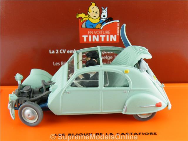 CITROEN 2CV TINTIN modello auto 1:43 SCALA confezionato classico problema K8Q