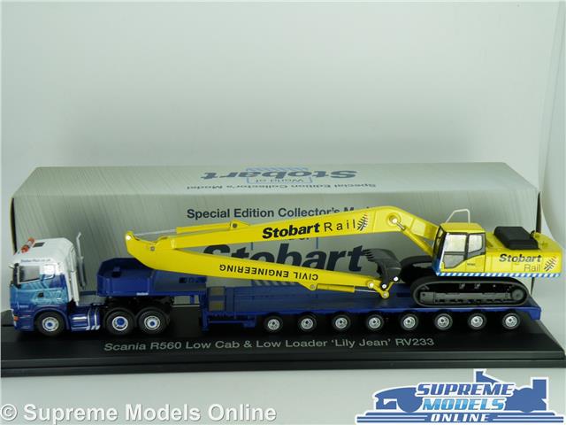EDDIE STOBART SCANIA MODEL LORRY /& KOMATSU DIGGER SET 1:76 OXFORD LILY JEAN T3