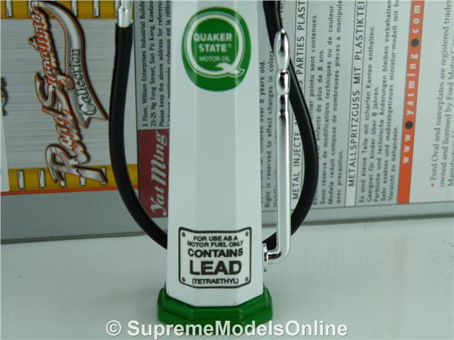 QUAKER STATE PETROL GAS PUMP MODEL 1/18 SCALE VISIBLE GRN/WHITE EXAMPLE T314Z = 