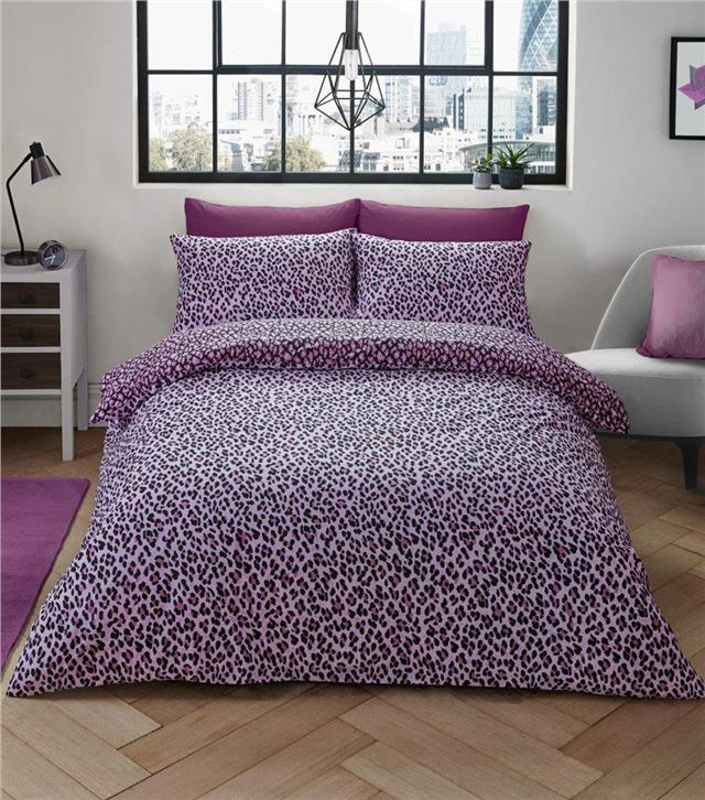 Leopard Print Pink Duvet Sets Quilt Cover Bed Set Animal Print