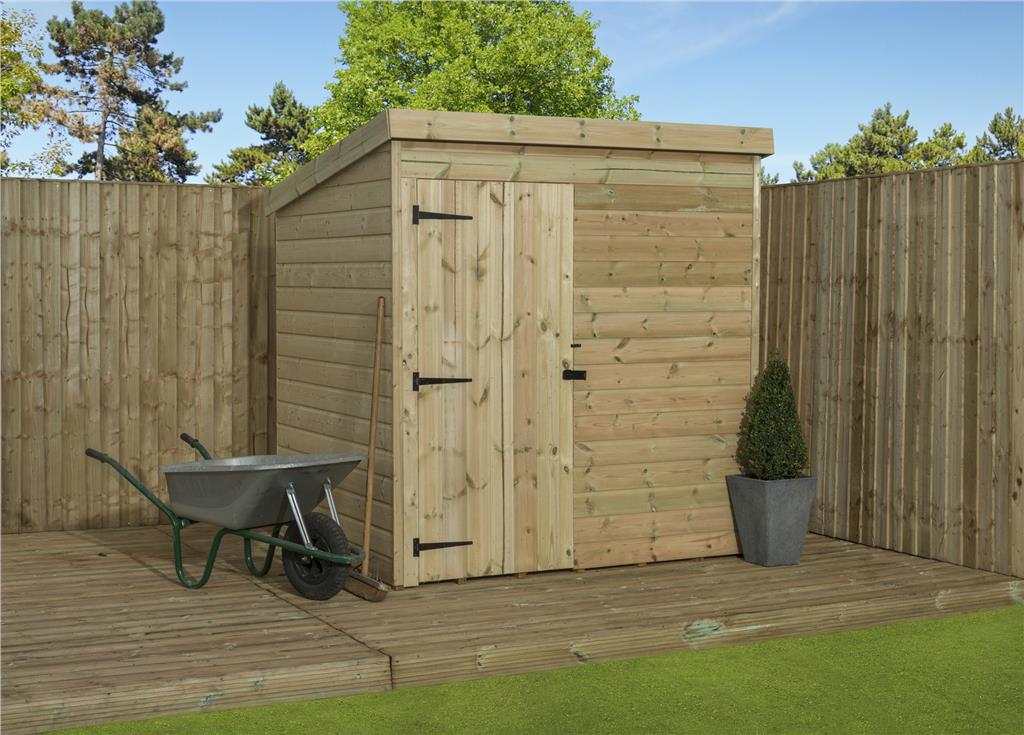 WOODEN GARDEN SHED 7X5 PENT SHED