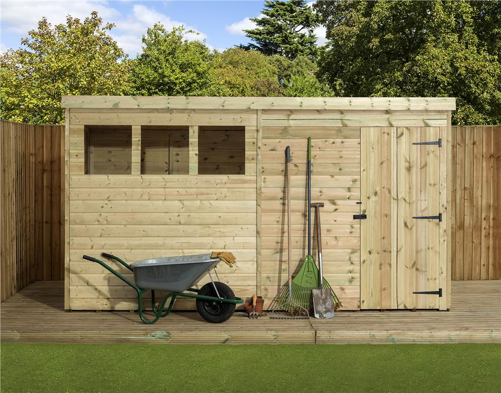 7x6 garden shed shiplap pent tanalised pressure treated