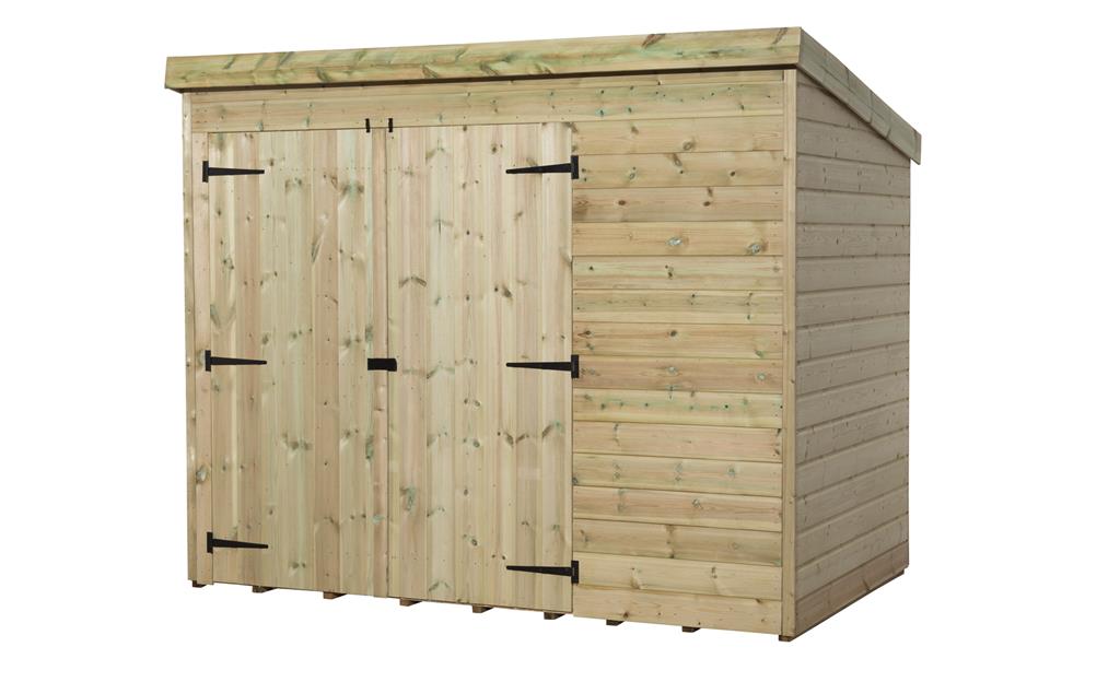 GARDEN SHED 8X4 SHIPLAP PENT SHED PRESSURE TREATED 