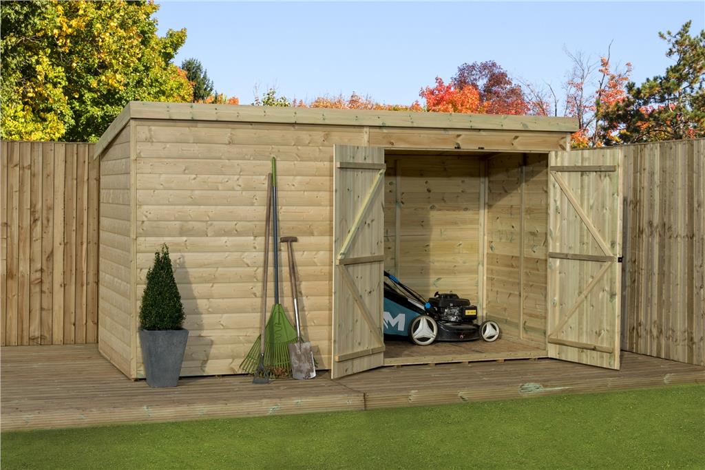 0WOODEN GARDEN SHED 10X5 12X5 14X5 PRESSURE TREATED TONGUE ...