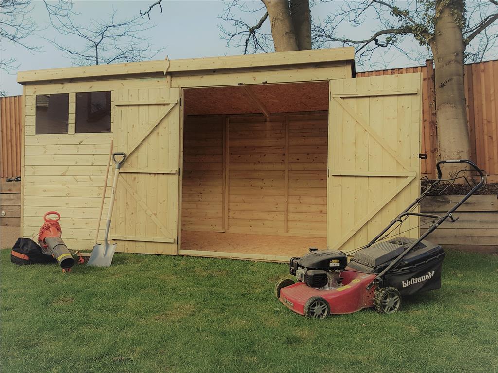 wooden garden shed 10x7 12x7 14x7 pressure treated tongue