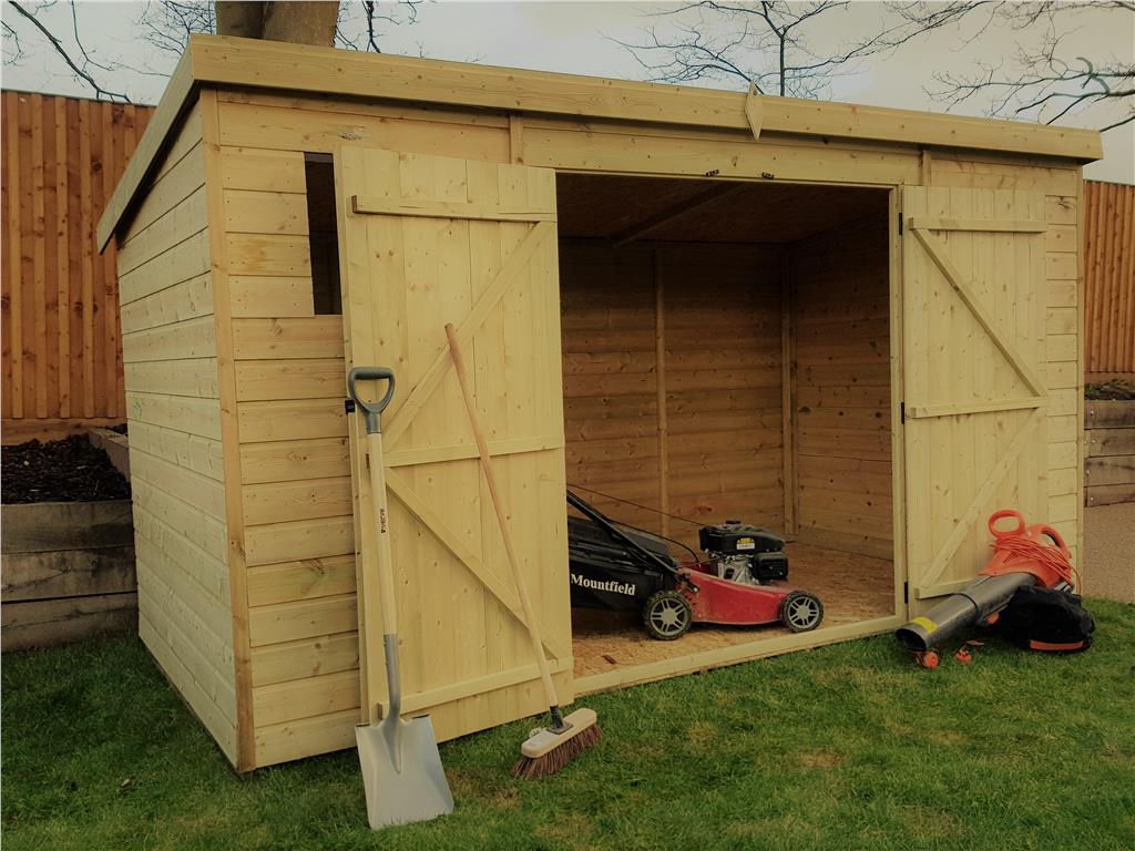 WOODEN GARDEN SHED 10X5 12X5 14X5 PRESSURE TREATED TONGUE 