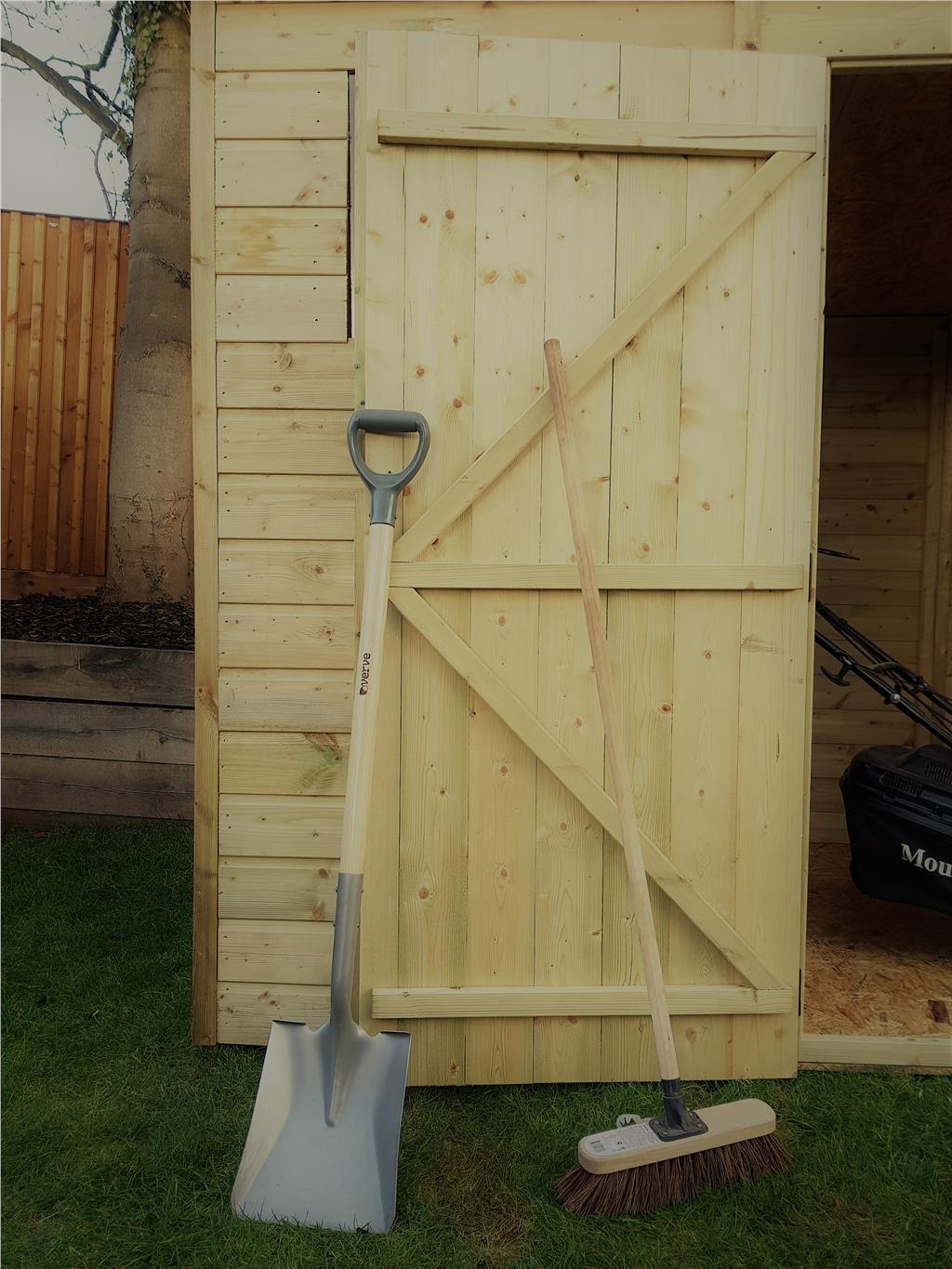 WOODEN GARDEN SHED 10X4 12X4 14X4 PRESSURE TREATED TONGUE 