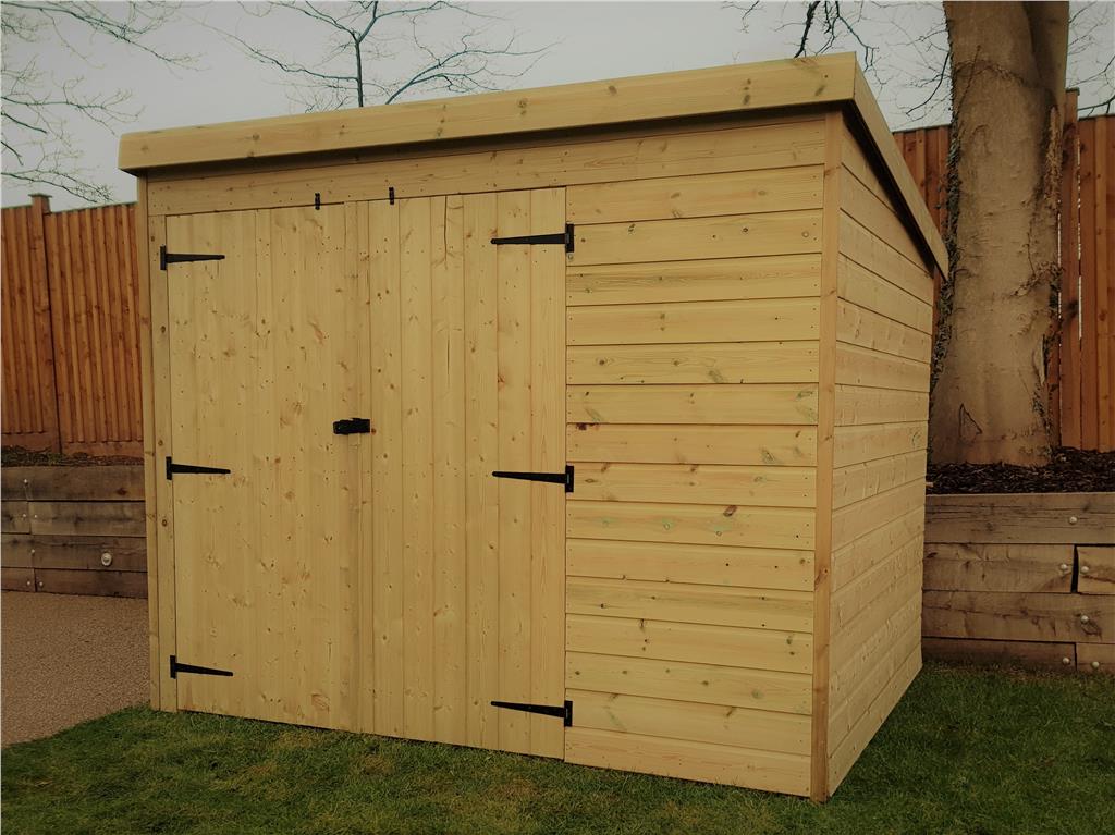 GARDEN SHED 8X8 PRESSURE TREATED PENT SHED TONGUE AND ...