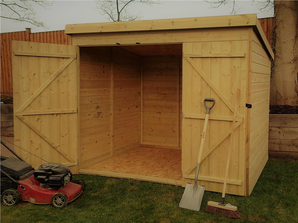 GARDEN SHED 8X8 PRESSURE TREATED PENT SHED TONGUE AND 