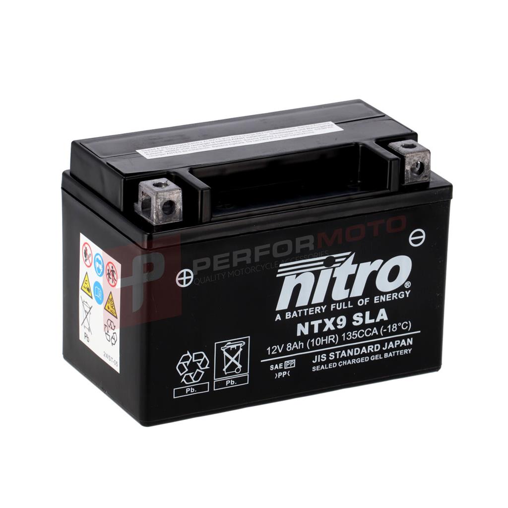 Nitro NTX9 AGM Gel Battery to fit HONDA VFR 750 R (88-90) UK