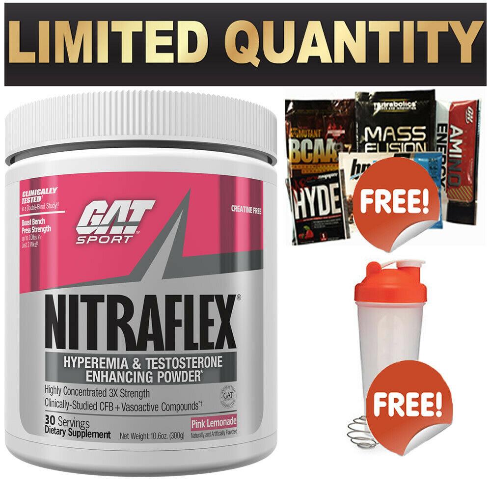 GAT NITRAFLEX 30 SERVE PRE WORKOUT TESTO PUMP