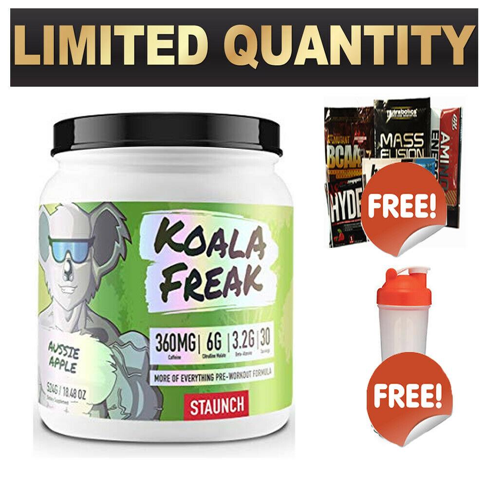 STAUNCH KOALA FREAK PRE WORKOUT ENERGY FOCUS INTENSITY