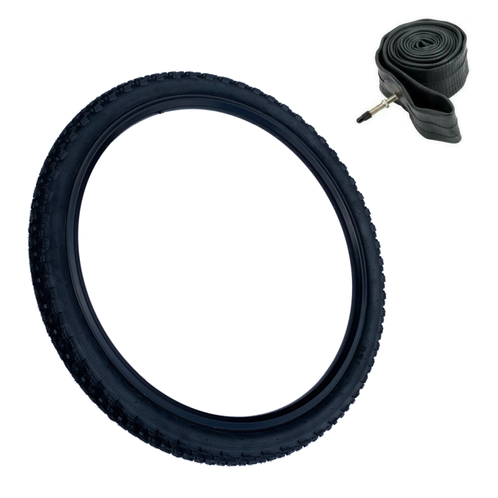 PAIR Baldwins 26 x 2.1 Mountain Bike TYRES & TUBES BLACK Off Road