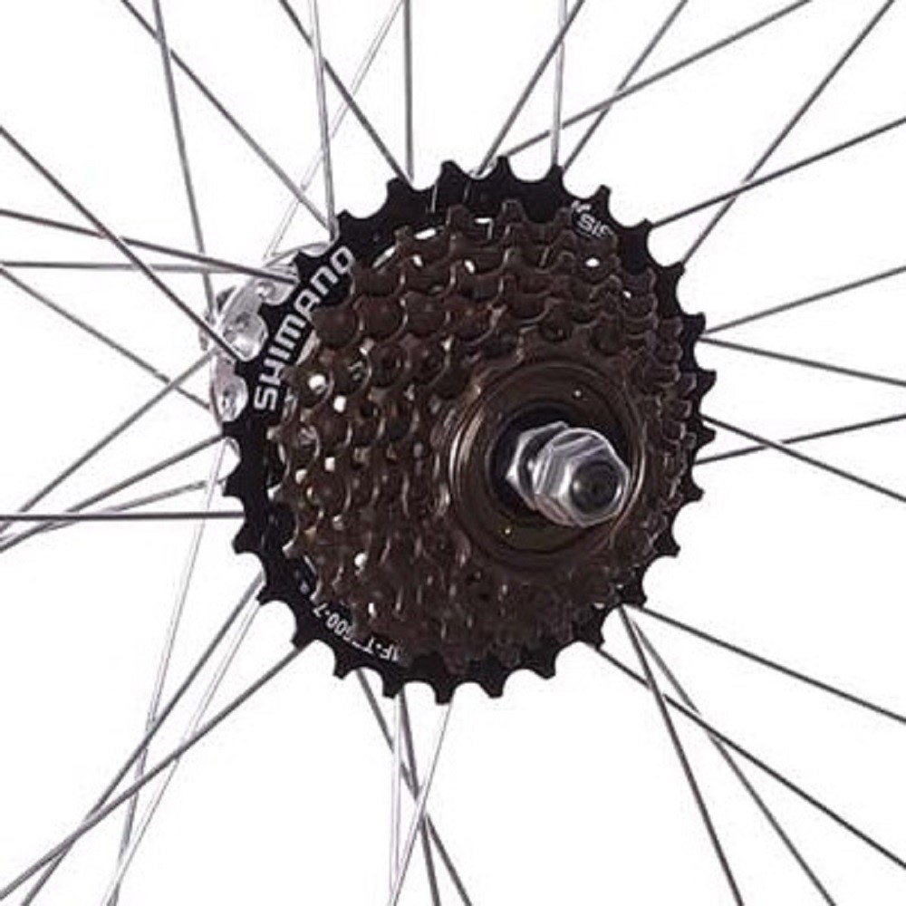 26 " Alloy REAR Mountain Bike Wheel & 7 SPEED SHIMANO FREEWHEEL Bicycle