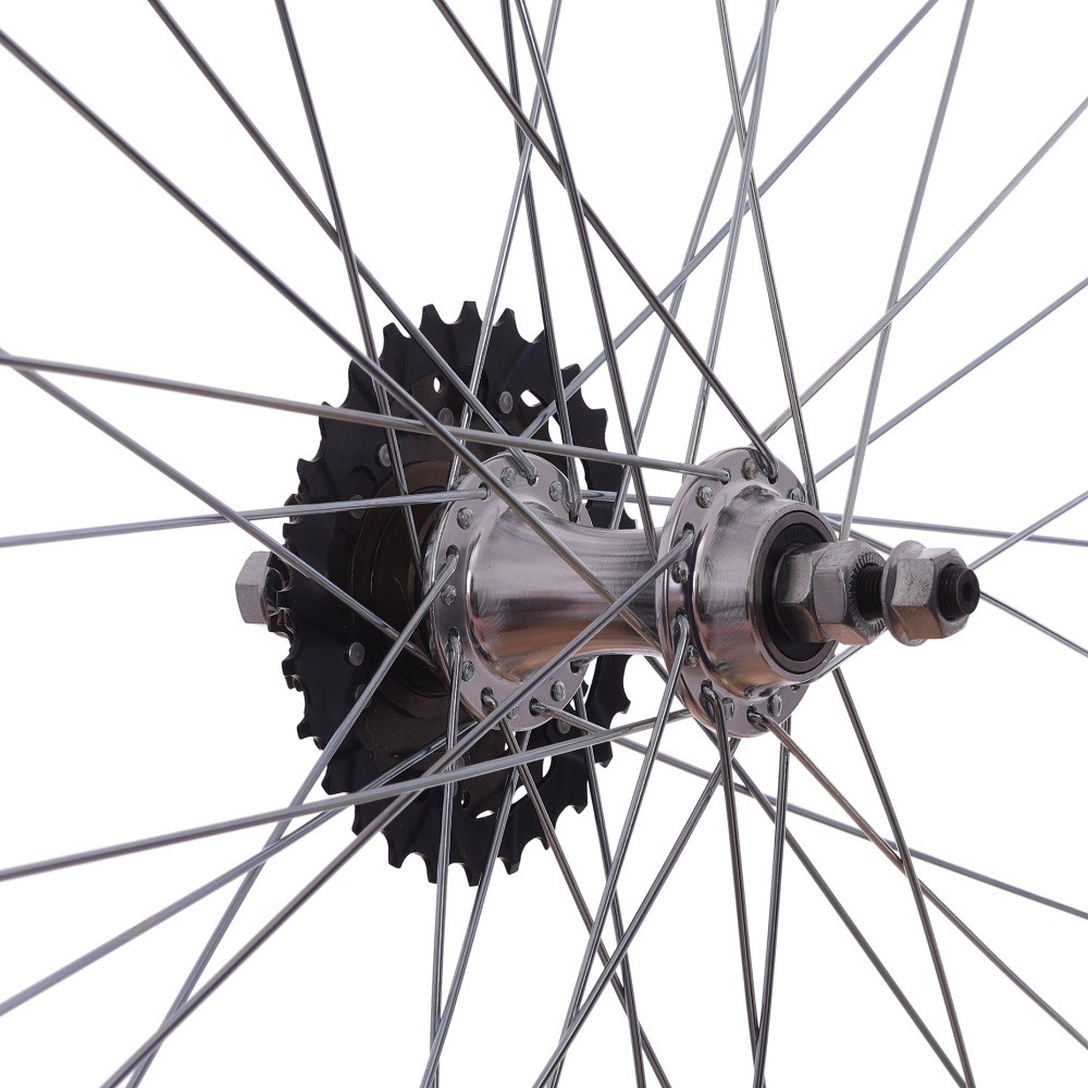 6 SPEED 27 x 11/4 REAR Alloy Bike / Cycle Wheel Nutted Axle Shimano