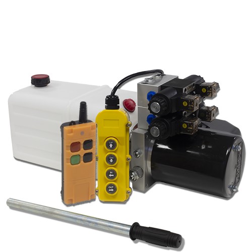 Flowfit 24V DC Double Acting, Double Solenoid Hydraulic Power pack with Back Up - Picture 3 of 6