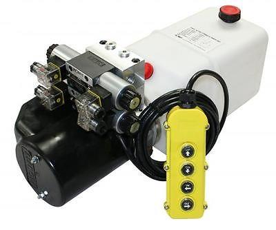 Flowfit 24V DC Double Acting, Double Solenoid Hydraulic Power pack, with Four Bu - Picture 4 of 5