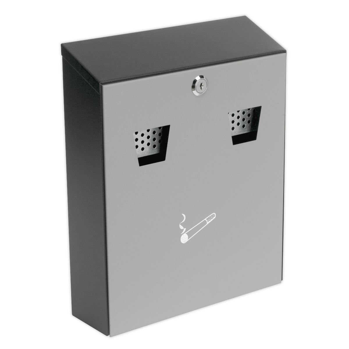 cigarette wall bin 4401SA Satin Aluminum Mount Deluxe Smokers Ashtray The elegant black color will blend in and look nice in any location Ash Bin Cigarette / Smokers