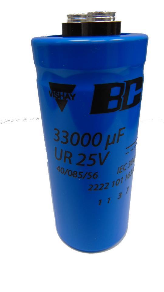 Vishay 33000uF 25VDC Aluminium Electrolytic Capacitor 12V Power Supply
