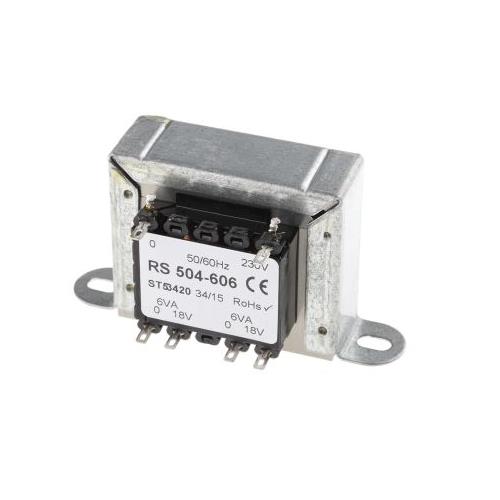1 x RS Pro 12VA 2 Output Chassis Mounting Transformer 10-5854, 18V ac