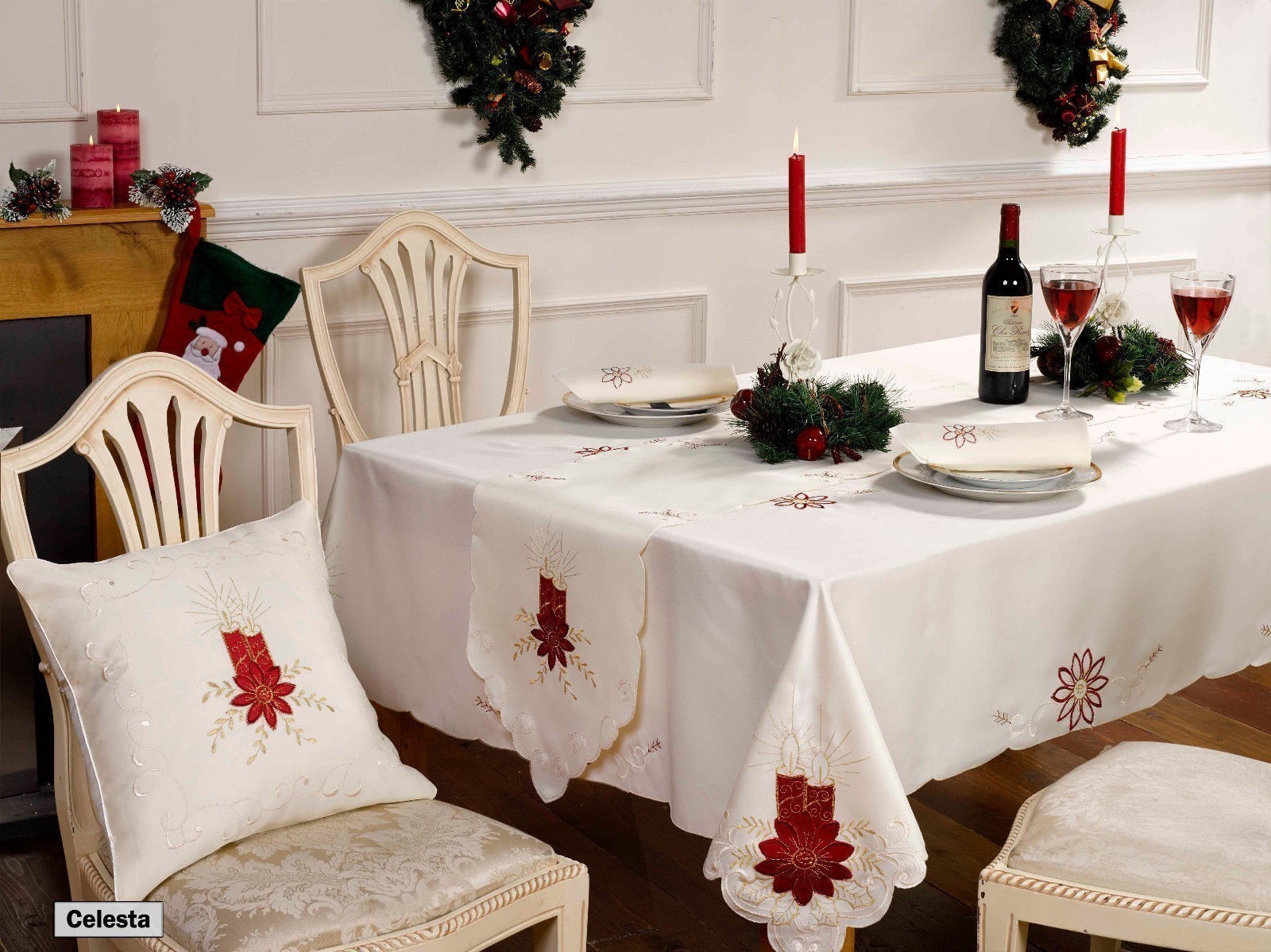 Christmas Tablecloths, Table Runner, Napkins or Cushions eBay