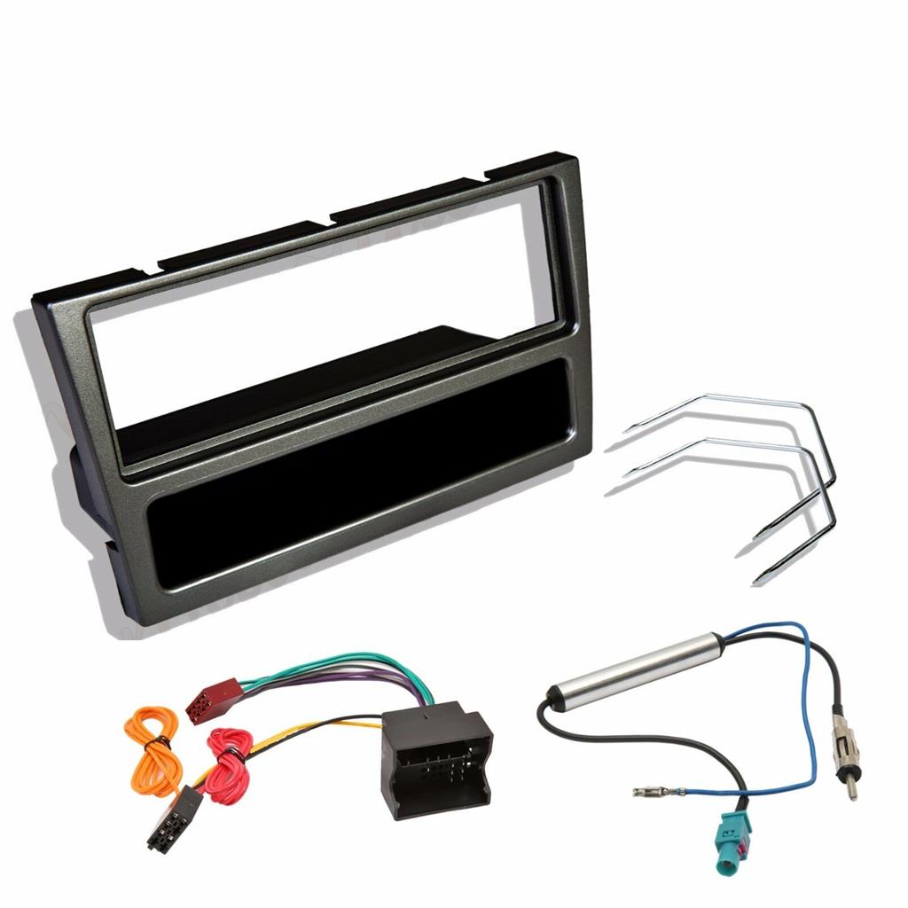 Vauxhall Black 2 DIN Car CD Radio Stereo Facia Fascia Adaptor Plate Fitting Kit